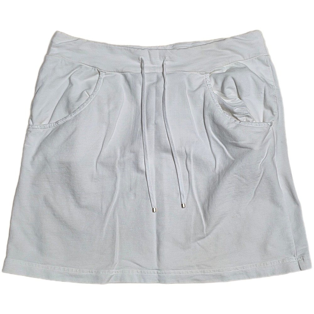 Ann Taylor Loft‎ Casual Skirt Women's Size S White Drawstring Waist Pockets